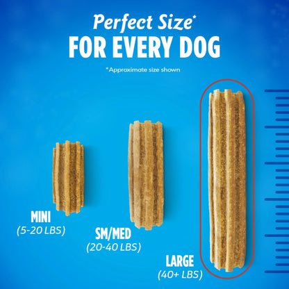 Purina DentaLife Daily Oral Care Large Dog Dental Treats with Chicken, 20.7 oz Pouch (18 Count)