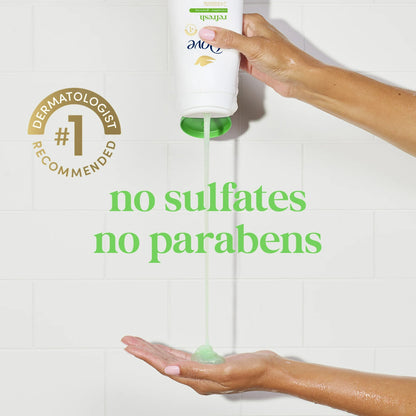 Dove Body Wash for Women Moisturizing with Pump Refresh Cucumber and Green Tea with No Sulfates No Parabens 30.6 oz