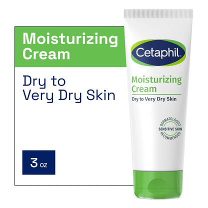 Cetaphil Travel Size Moisturizing Cream for Very Dry to Dry Skin, Unscented, 3 fl oz