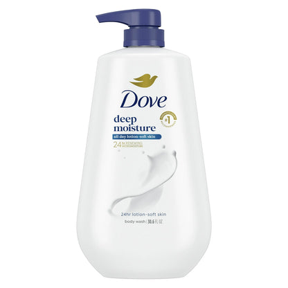 Dove Deep Moisture Liquid Body Wash with Pump Nourishing for Dry Skin 30.6 oz