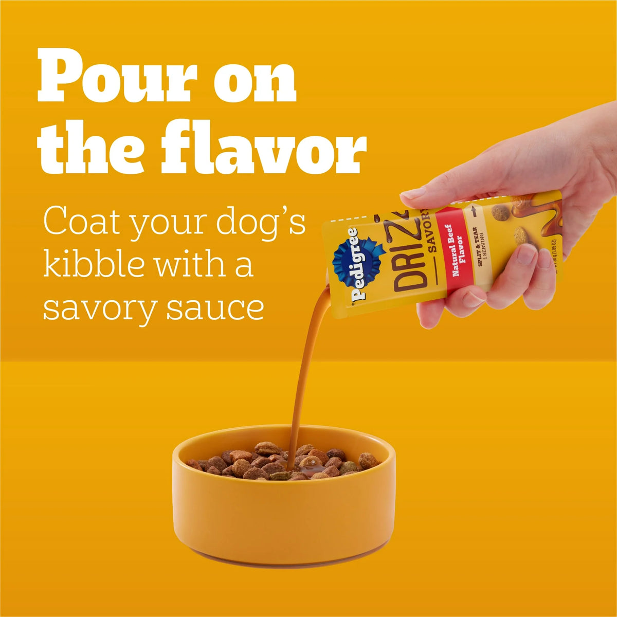 Pedigree Drizzlers Savory Sauce Multipack Wet Dog, 2.1 Oz Twin Pouches, 8-Pack