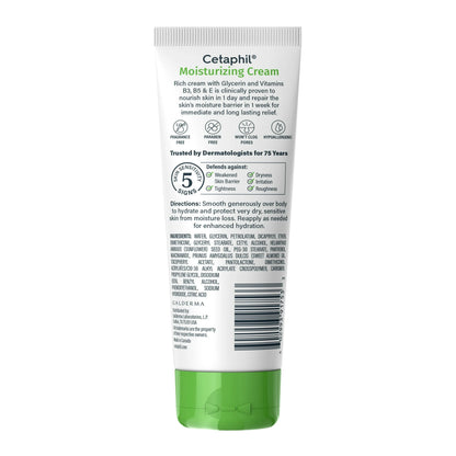 Cetaphil Travel Size Moisturizing Cream for Very Dry to Dry Skin, Unscented, 3 fl oz