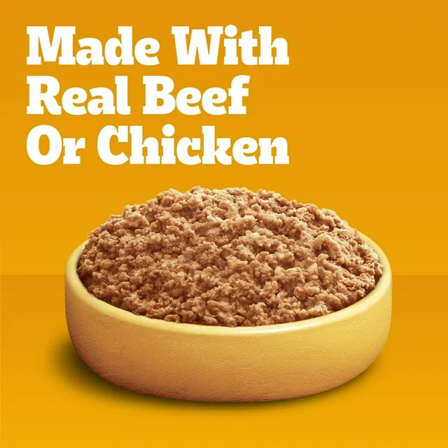 Pedigree Chopped Ground Dinner Chicken &amp; Beef Variety Pack Wet Dog Food, 13.2 Oz. Cans 12 Pack
