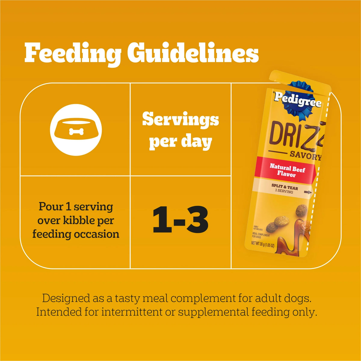 Pedigree Drizzlers Savory Sauce Multipack Wet Dog, 2.1 Oz Twin Pouches, 8-Pack